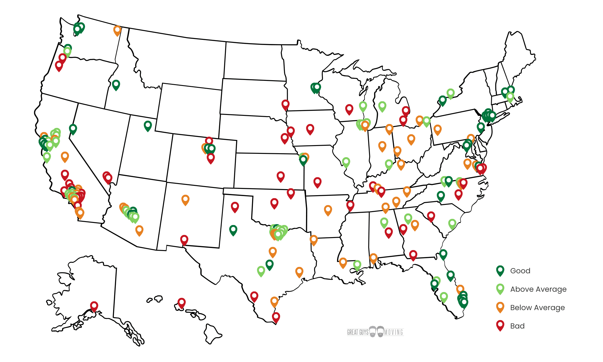Food Allergy-Friendliness Rating map