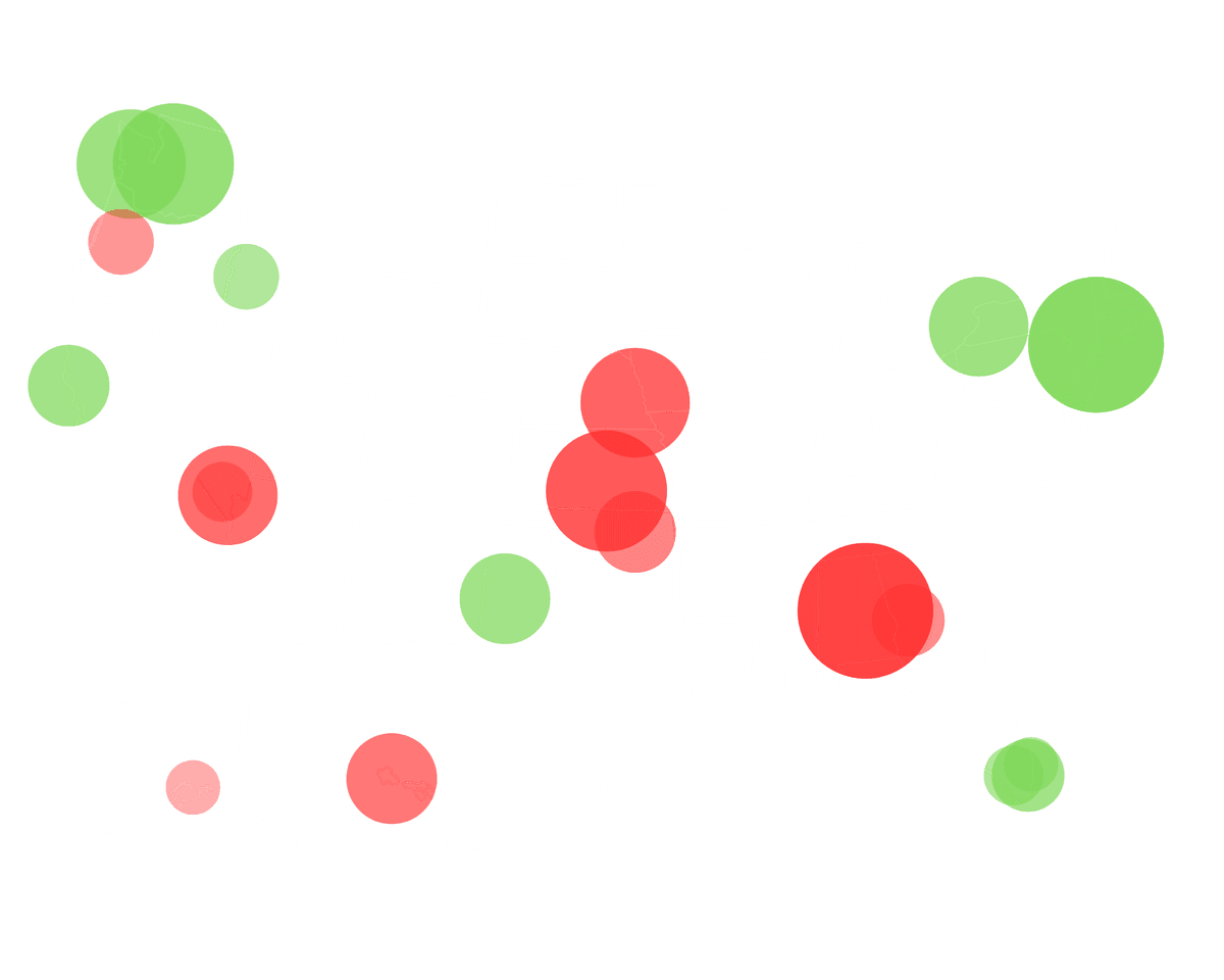 us map with heatmap points