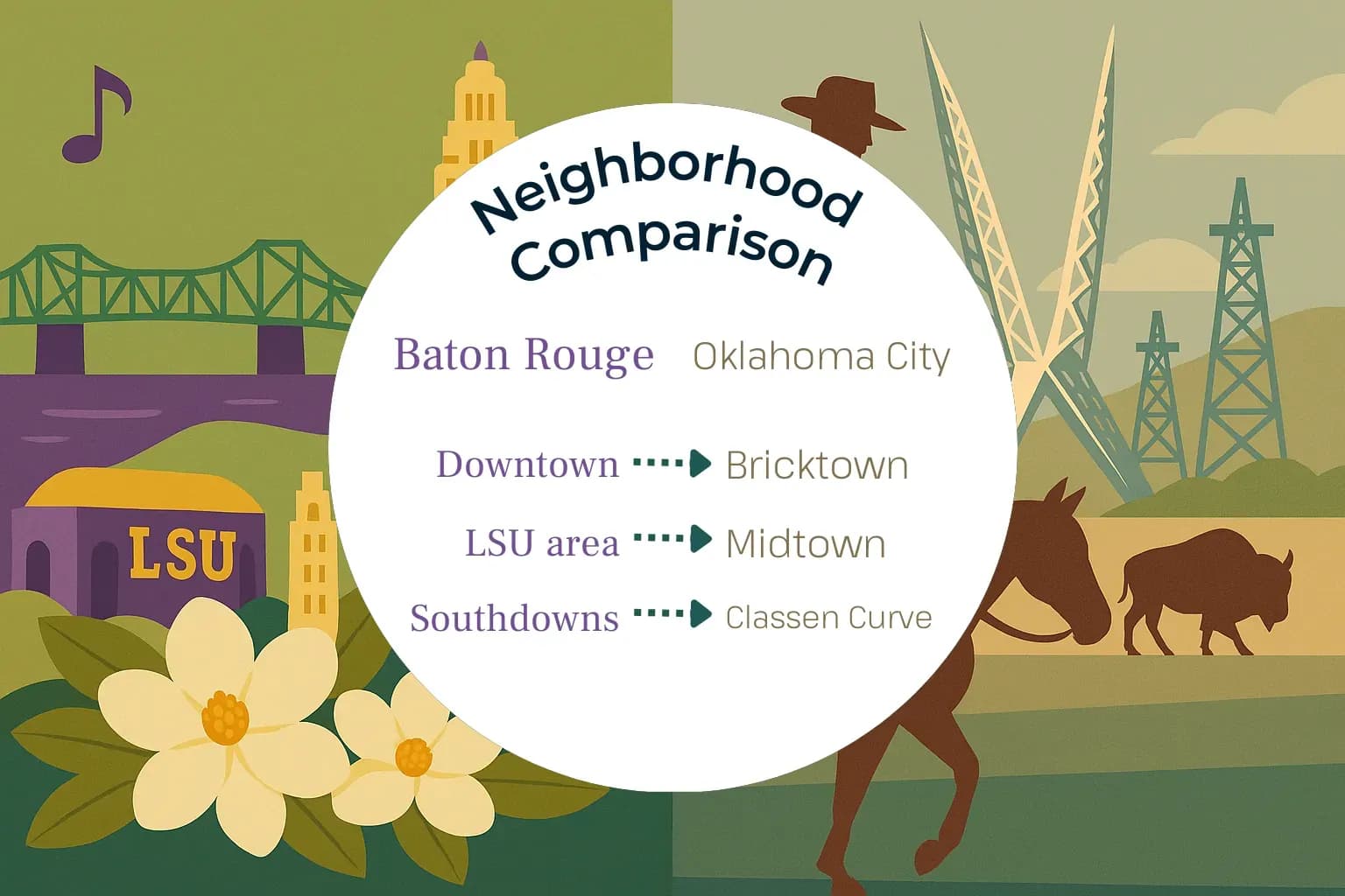 Baton Rouge vs Oklahoma City Neighborhood Comparison