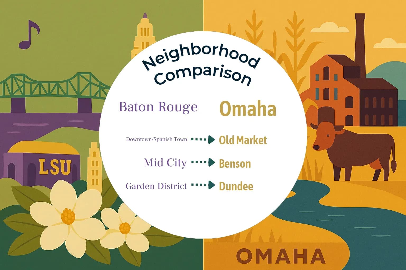 Baton Rouge vs Omaha Neighborhood Comparison