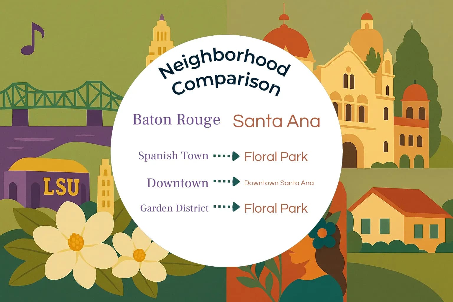 Baton Rouge vs Santa Ana Neighborhood Comparison