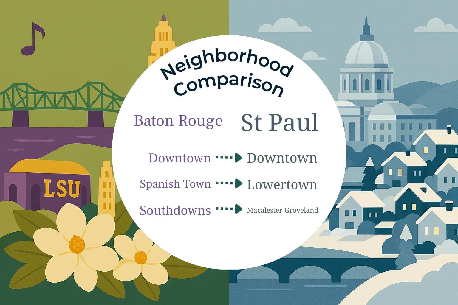 Baton Rouge vs St. Paul Neighborhood Comparison