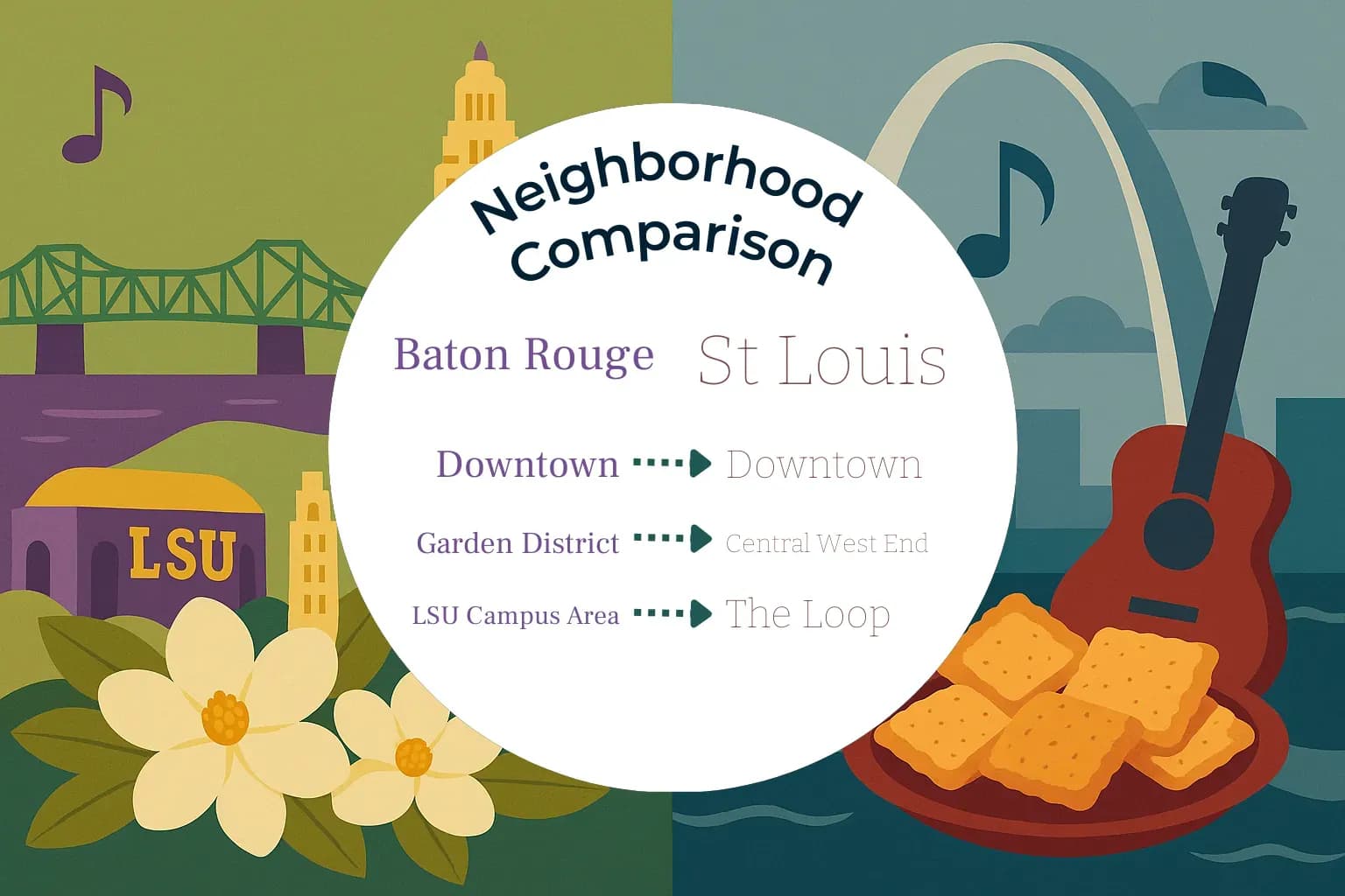 Baton Rouge vs St. Louis Neighborhood Comparison