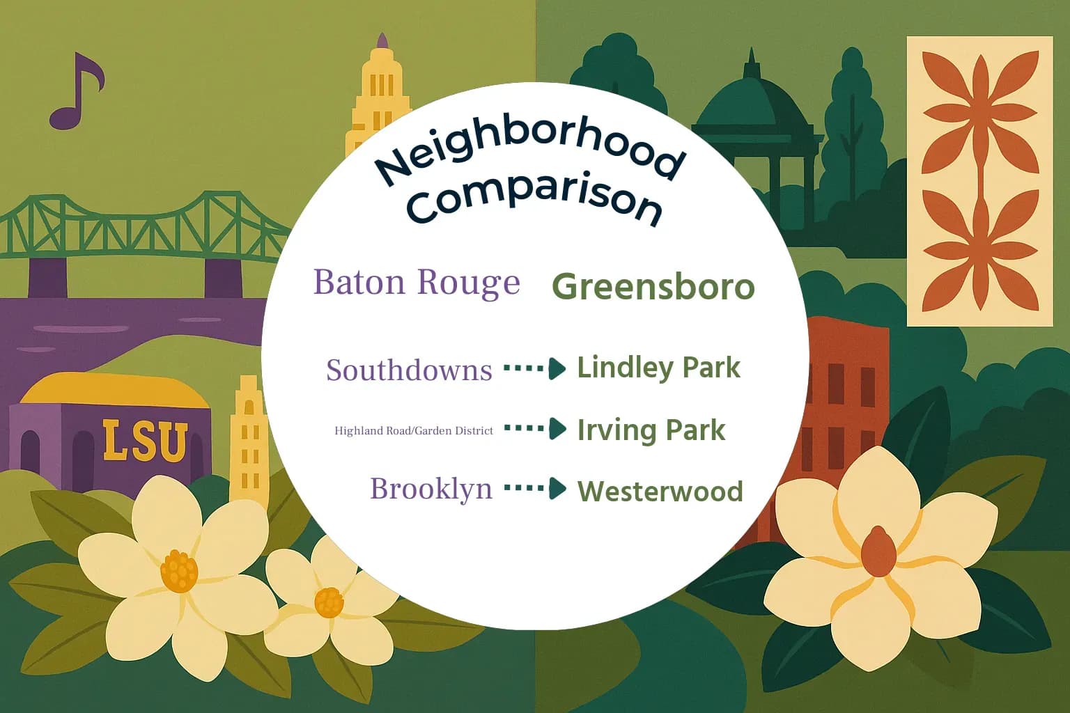 Baton Rouge vs Greensboro Neighborhood Comparison