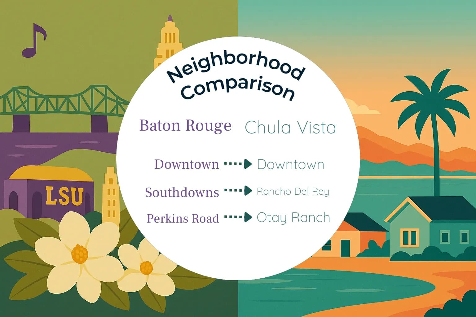 Baton Rouge vs Chula Vista Neighborhood Comparison