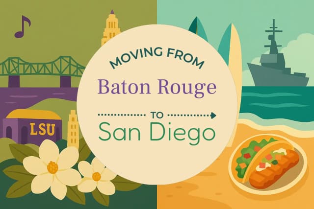 Moving from Baton Rouge to San Diego