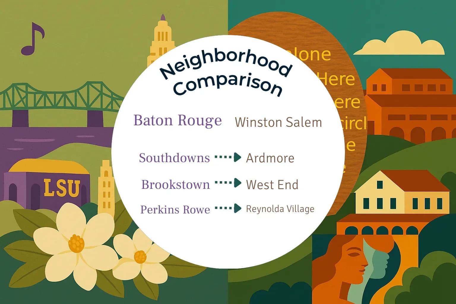 Baton Rouge vs Winston Salem Neighborhood Comparison