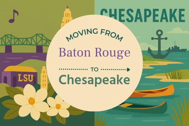 Moving from Baton Rouge to Chesapeake