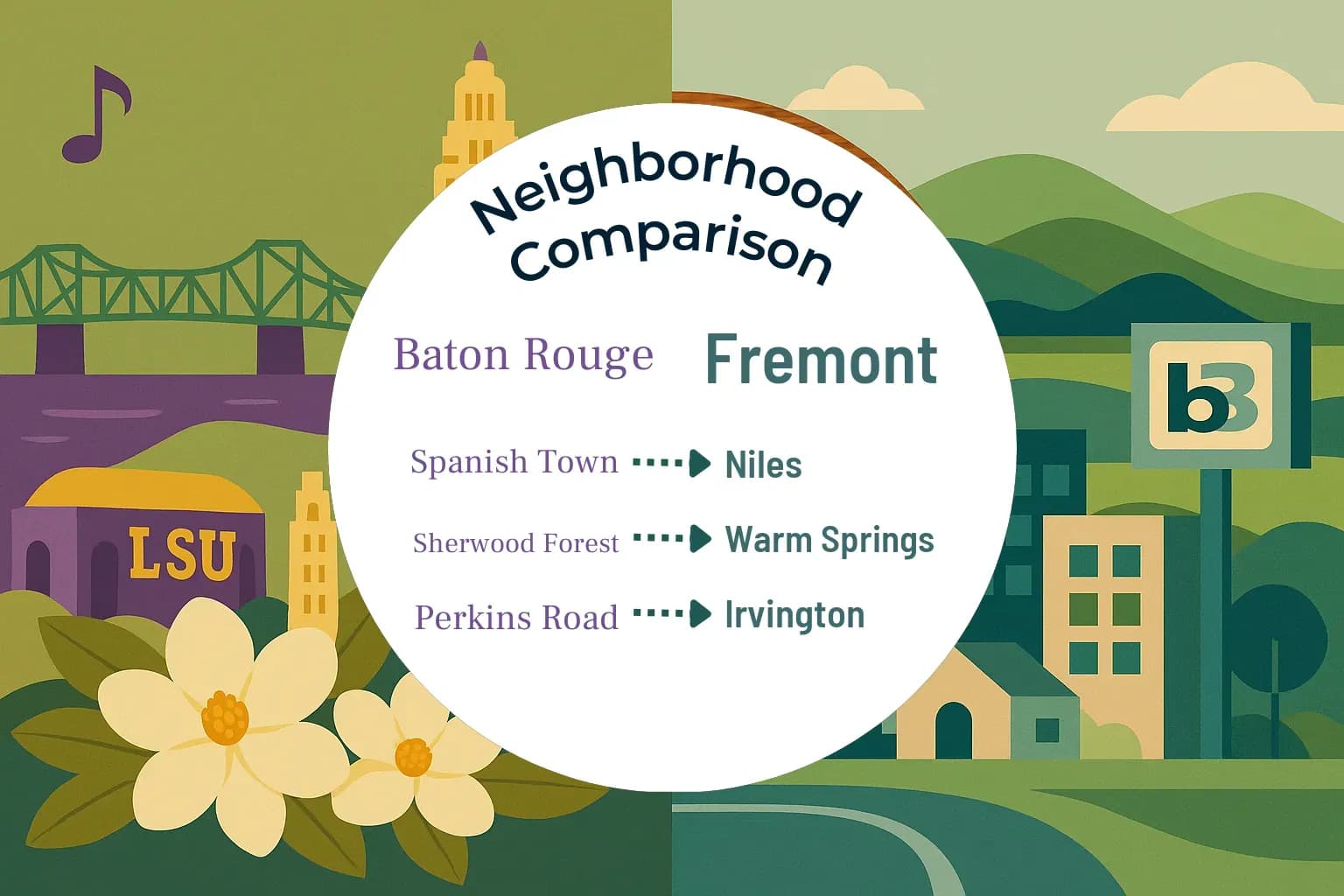 Baton Rouge vs Fremont Neighborhood Comparison