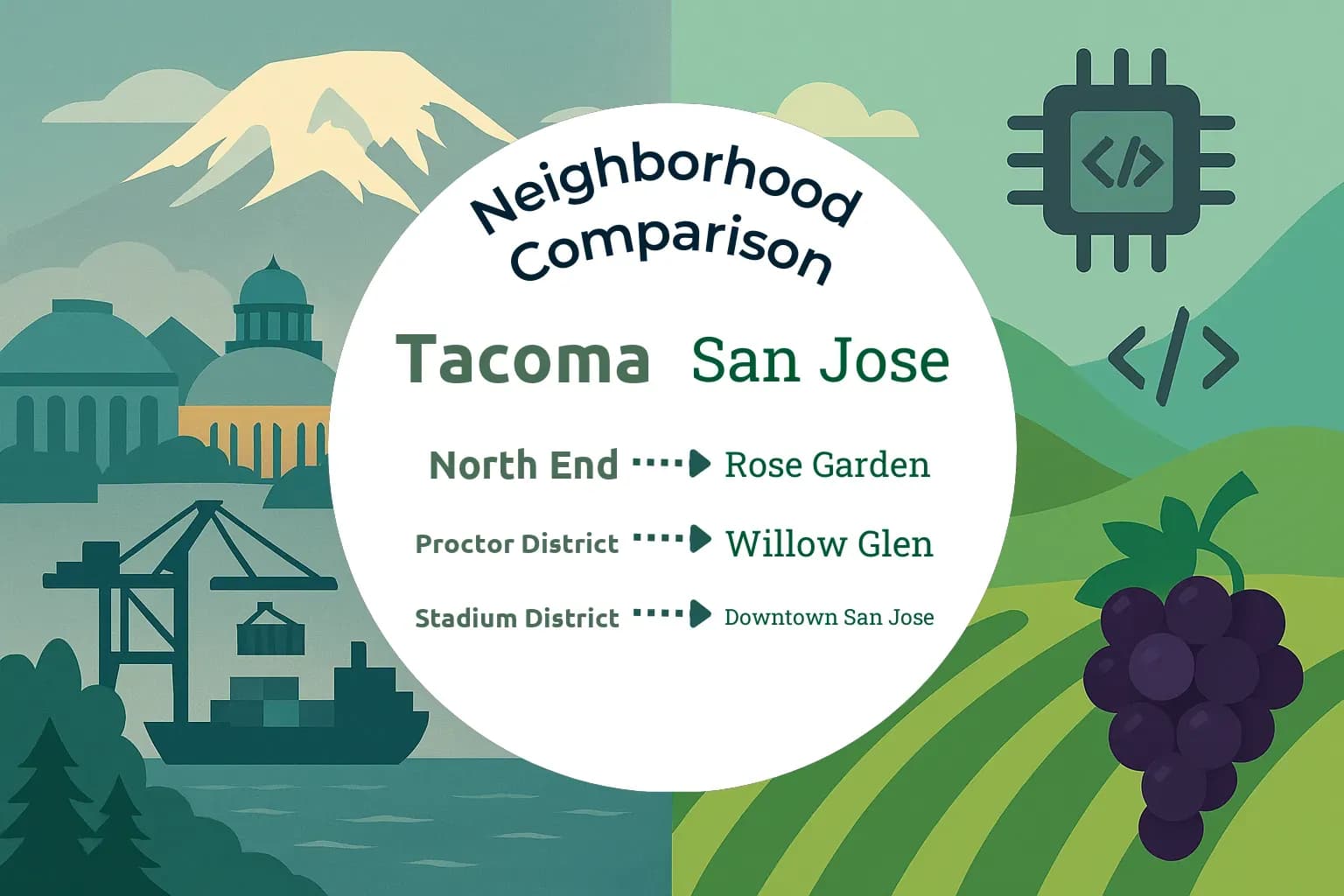 Tacoma vs San Jose Neighborhood Comparison