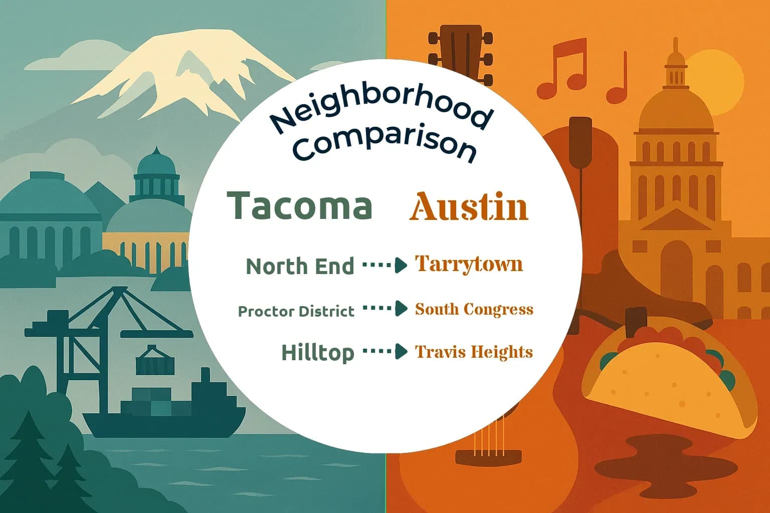 Tacoma vs Austin Neighborhood Comparison