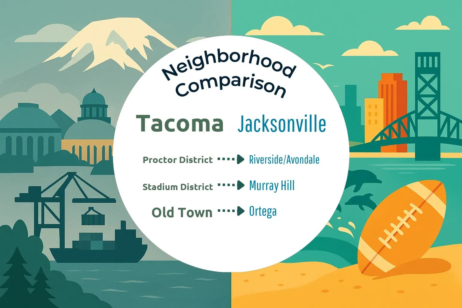 Tacoma vs Jacksonville Neighborhood Comparison