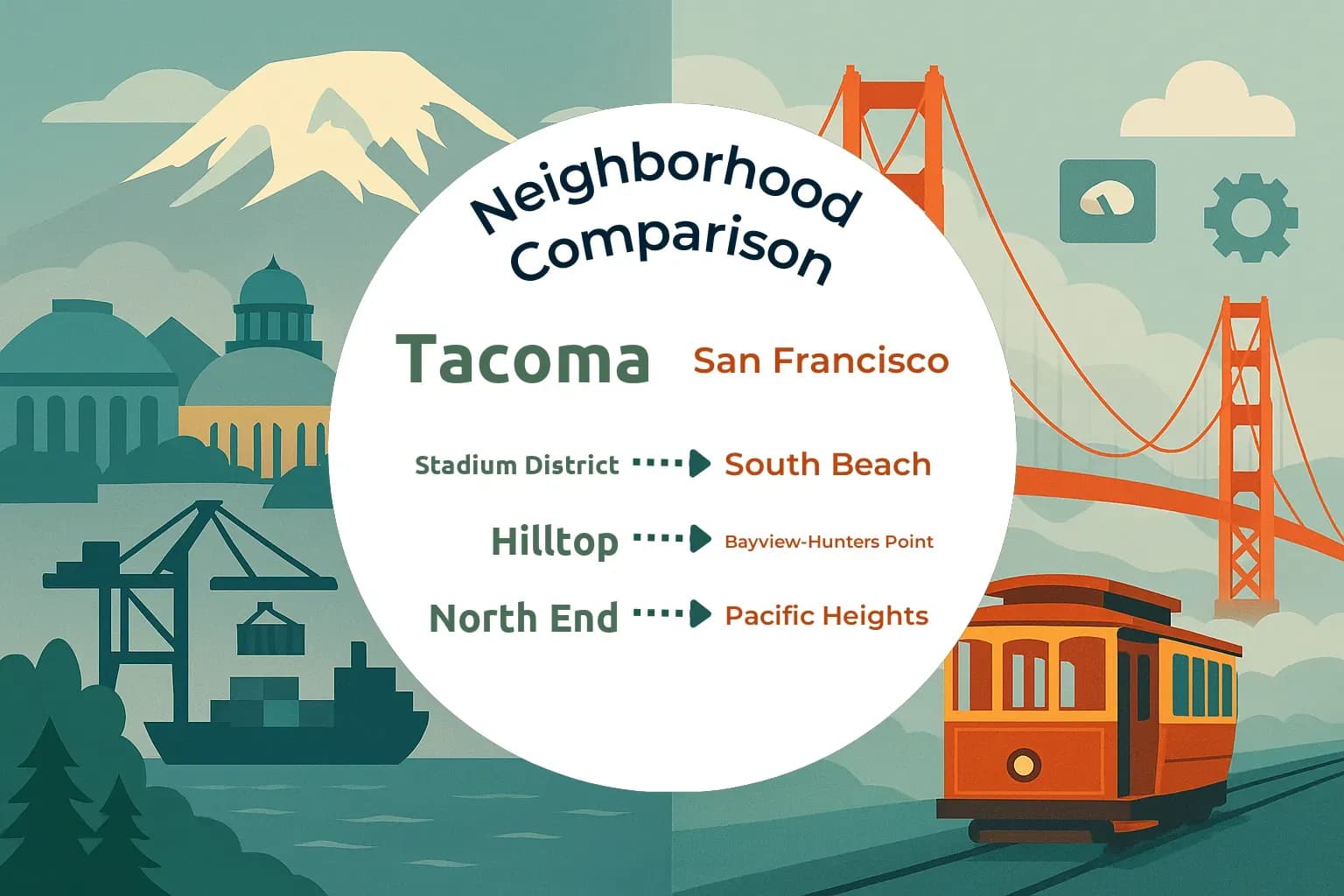 Tacoma vs San Francisco Neighborhood Comparison
