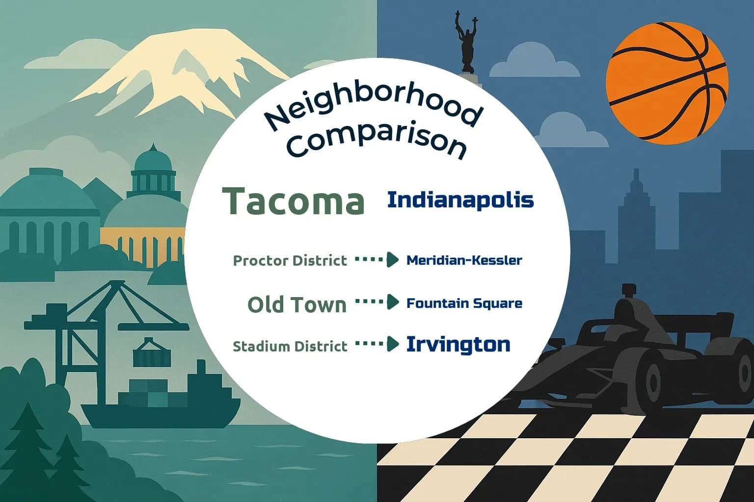 Tacoma vs Indianapolis Neighborhood Comparison