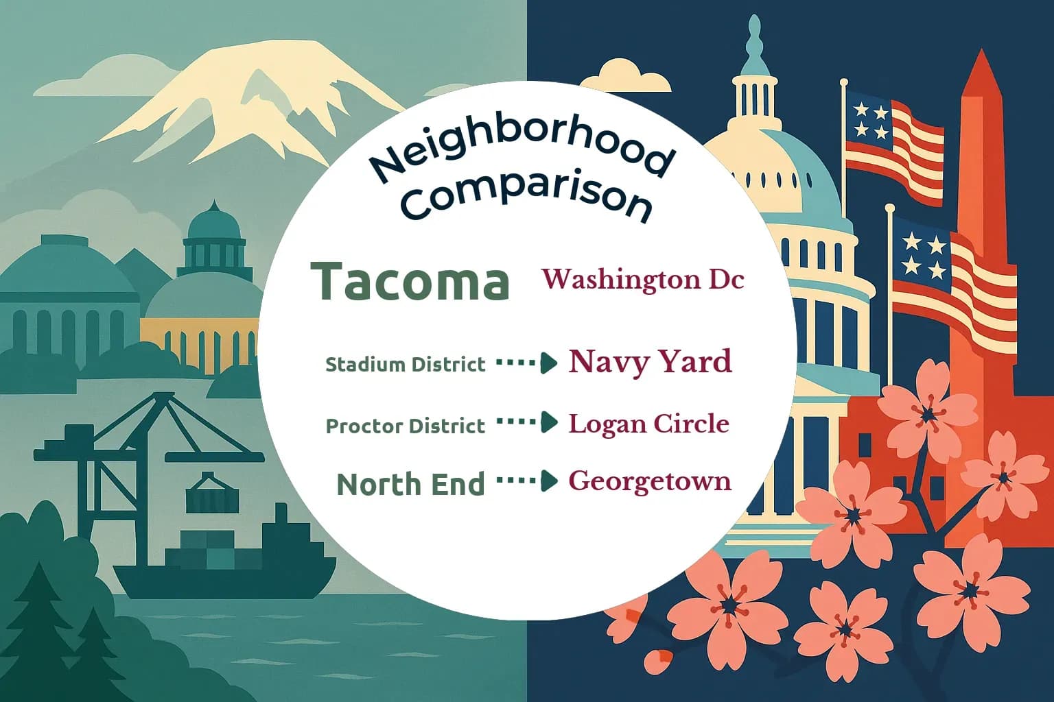 Tacoma vs Washington DC Neighborhood Comparison