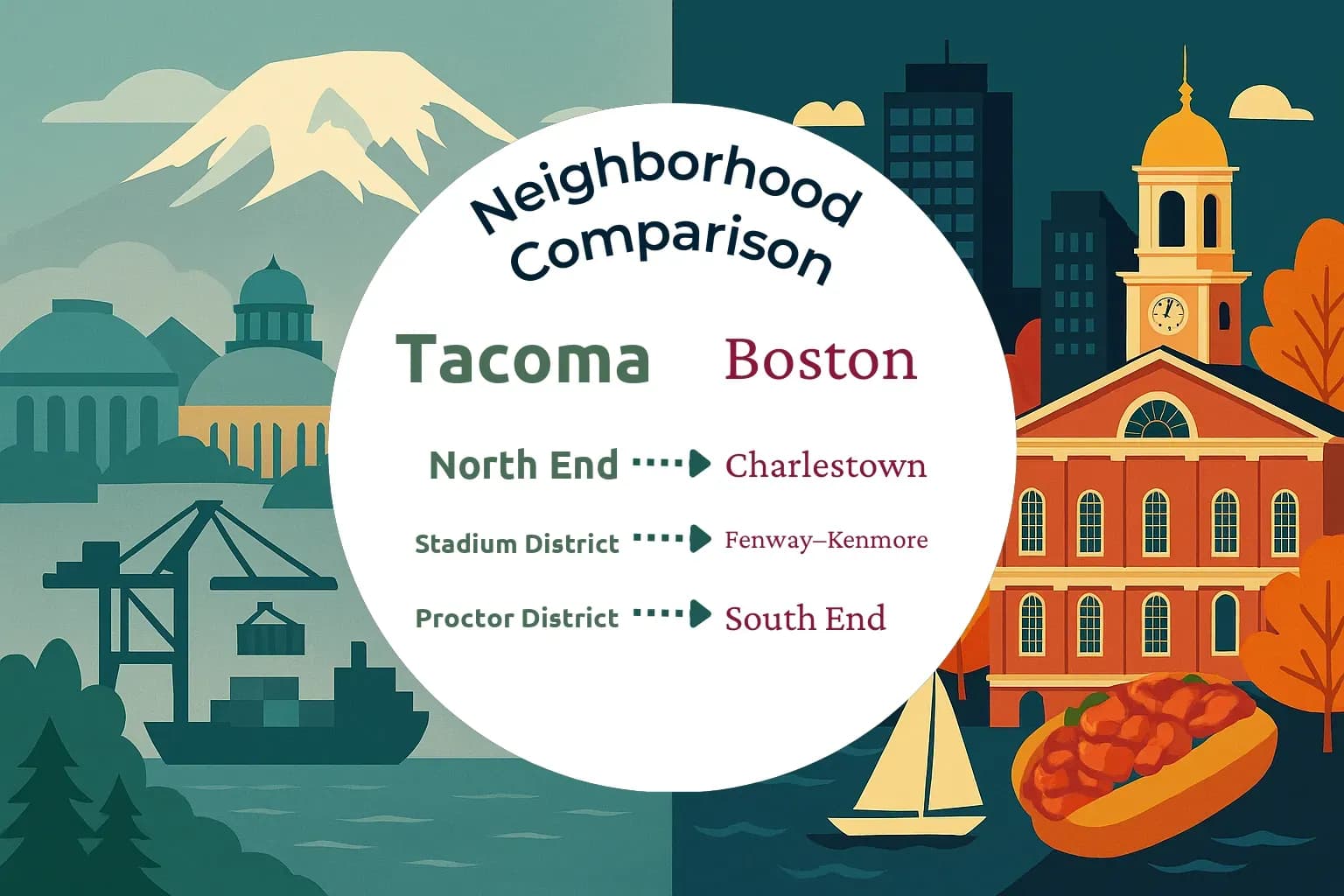 Tacoma vs Boston Neighborhood Comparison