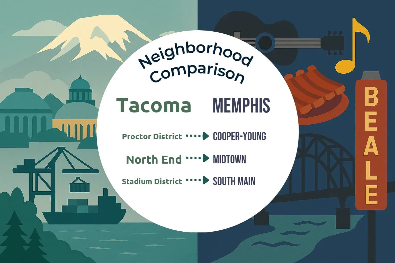 Tacoma vs Memphis Neighborhood Comparison