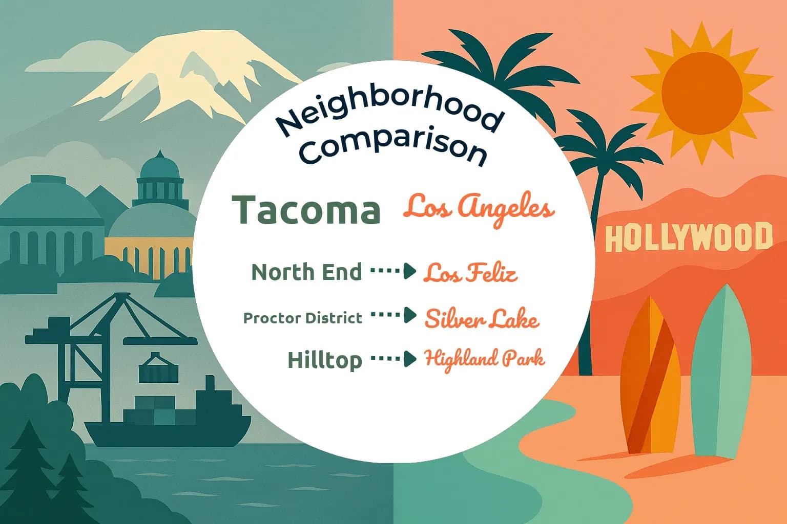 Tacoma vs Los Angeles Neighborhood Comparison