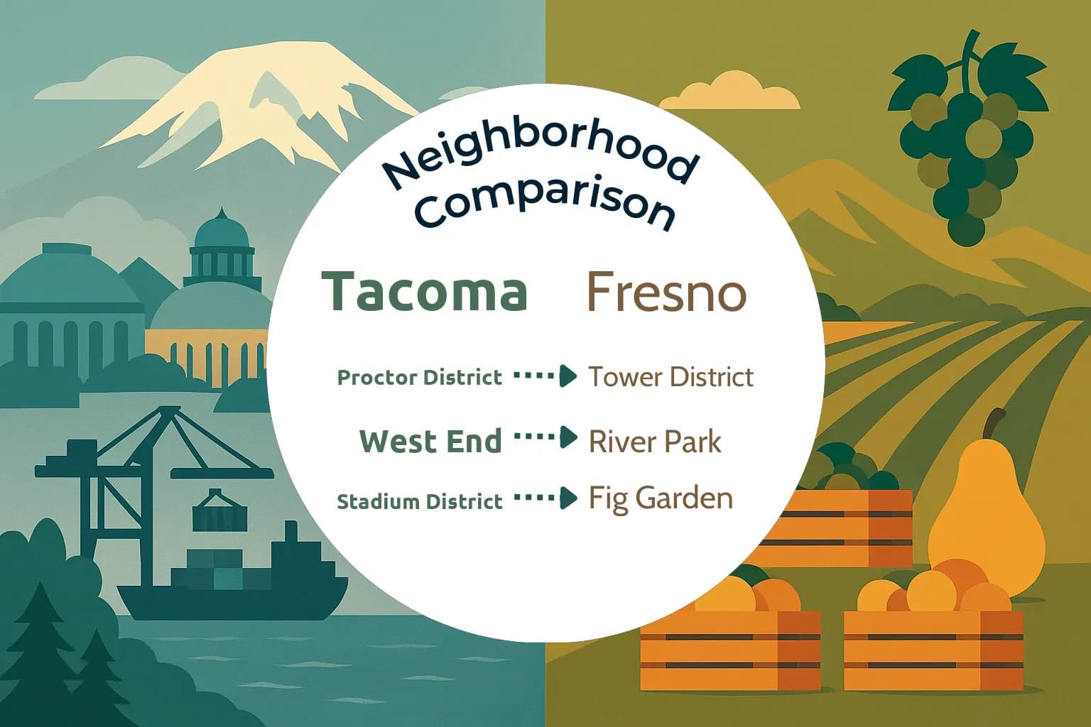Tacoma vs Fresno Neighborhood Comparison