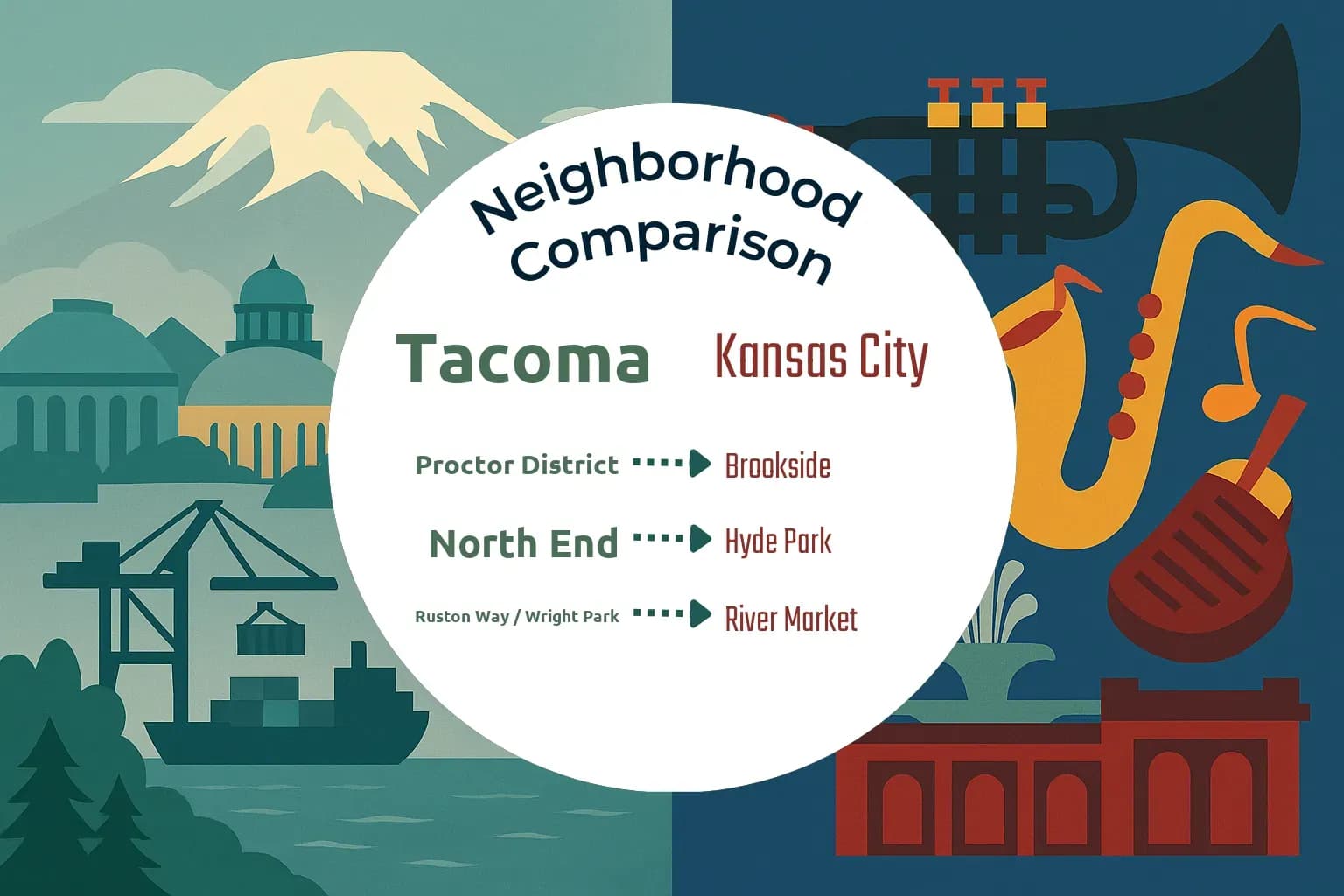 Tacoma vs Kansas City Neighborhood Comparison