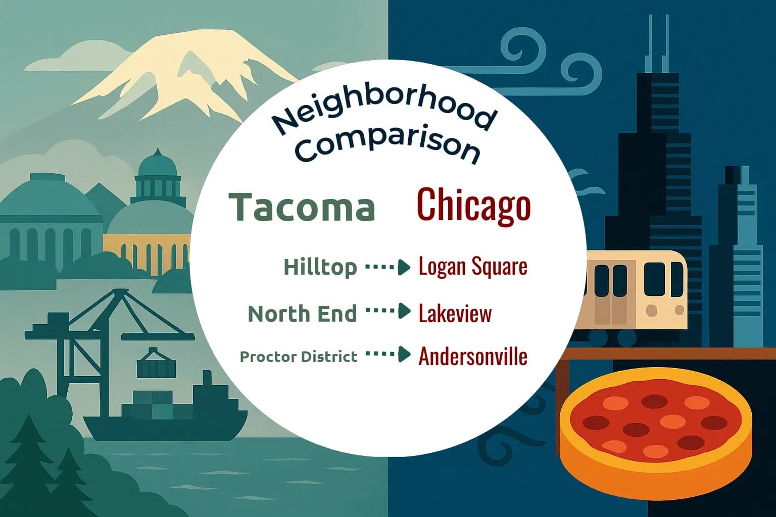 Tacoma vs Chicago Neighborhood Comparison