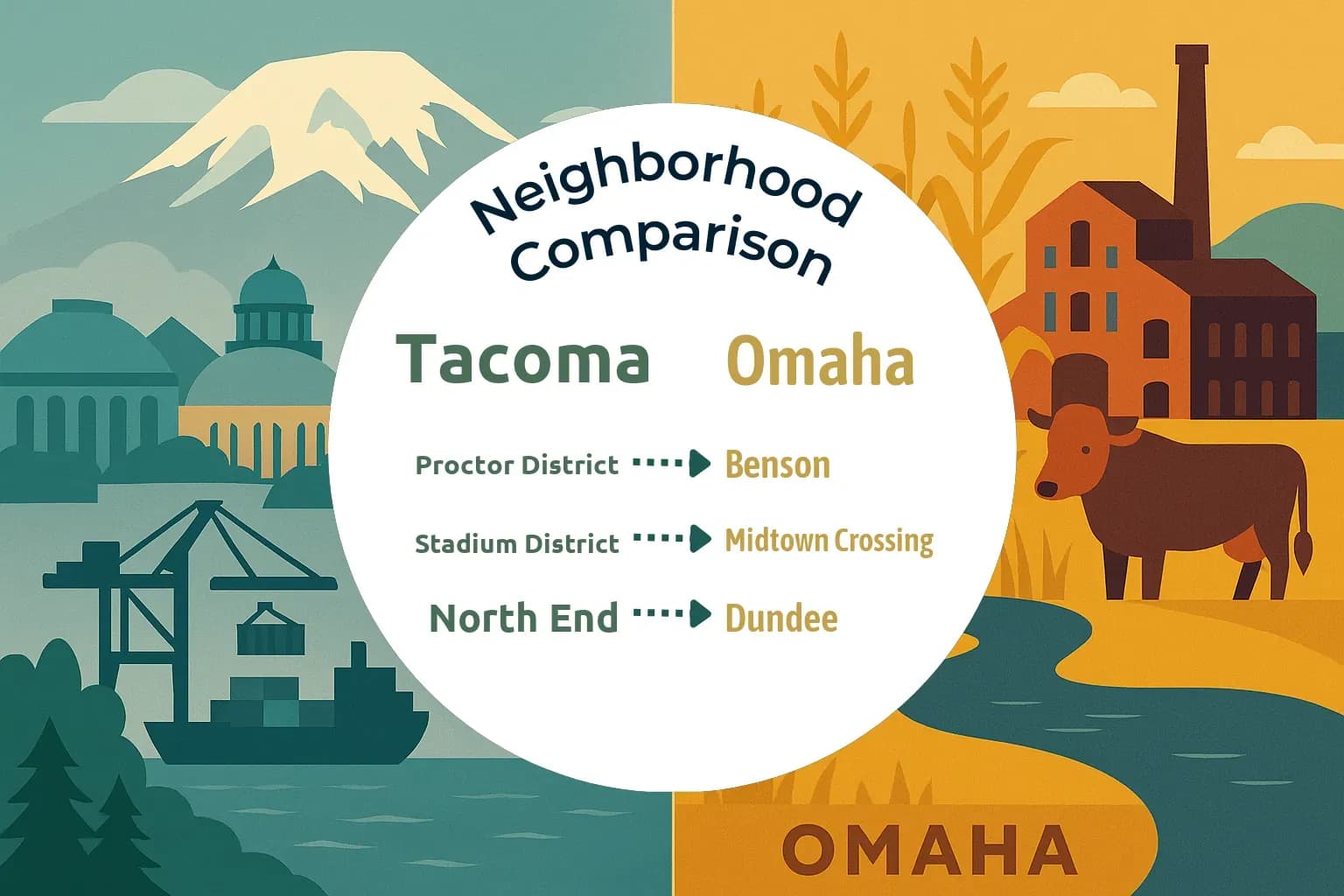 Tacoma vs Omaha Neighborhood Comparison