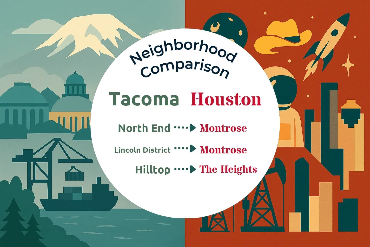 Tacoma vs Houston Neighborhood Comparison