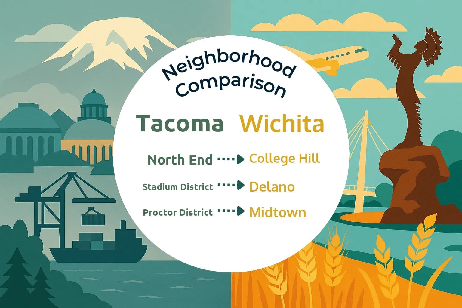 Tacoma vs Wichita Neighborhood Comparison