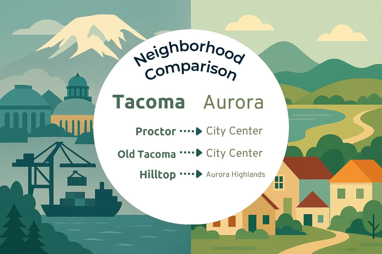 Tacoma vs Aurora Neighborhood Comparison