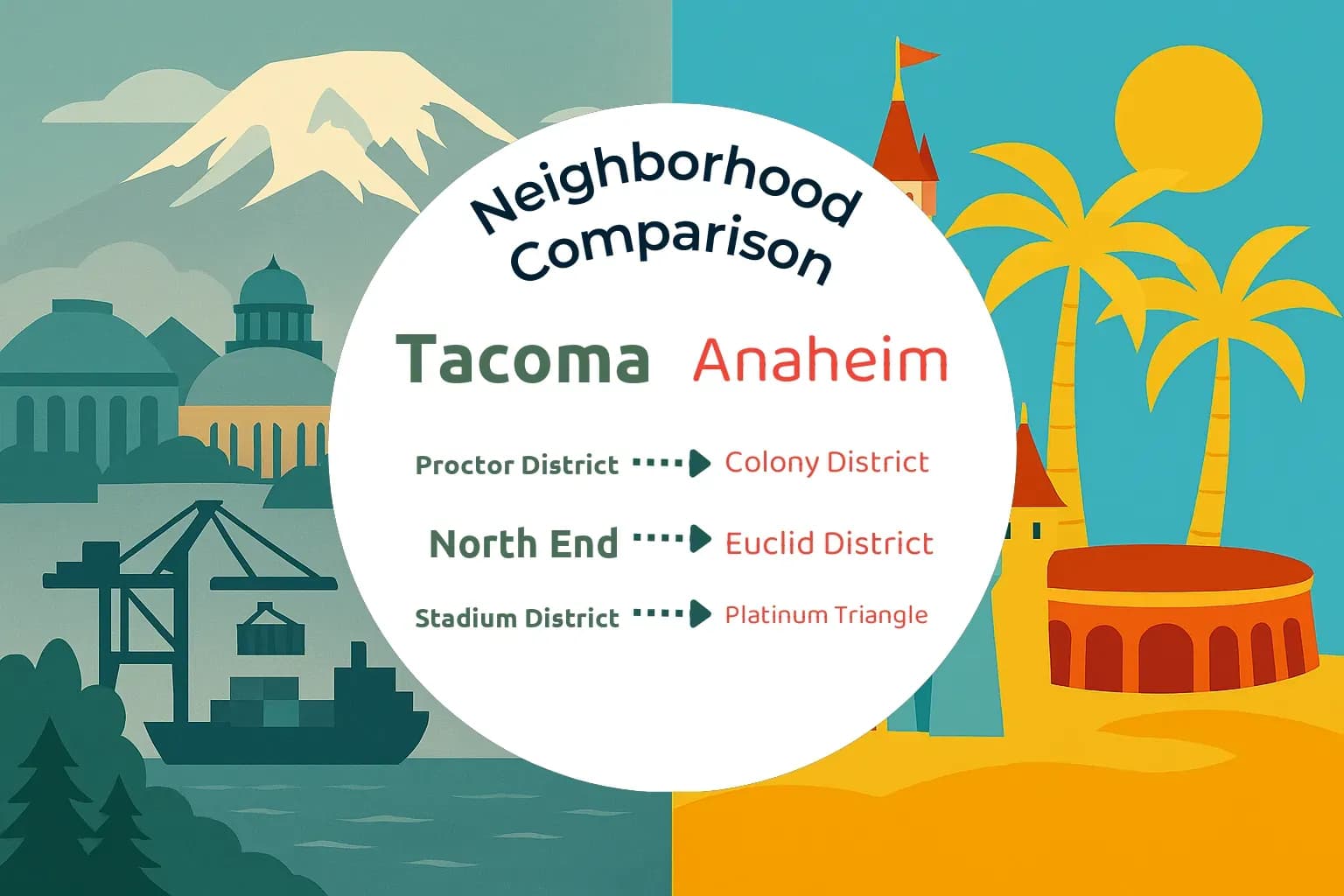 Tacoma vs Anaheim Neighborhood Comparison