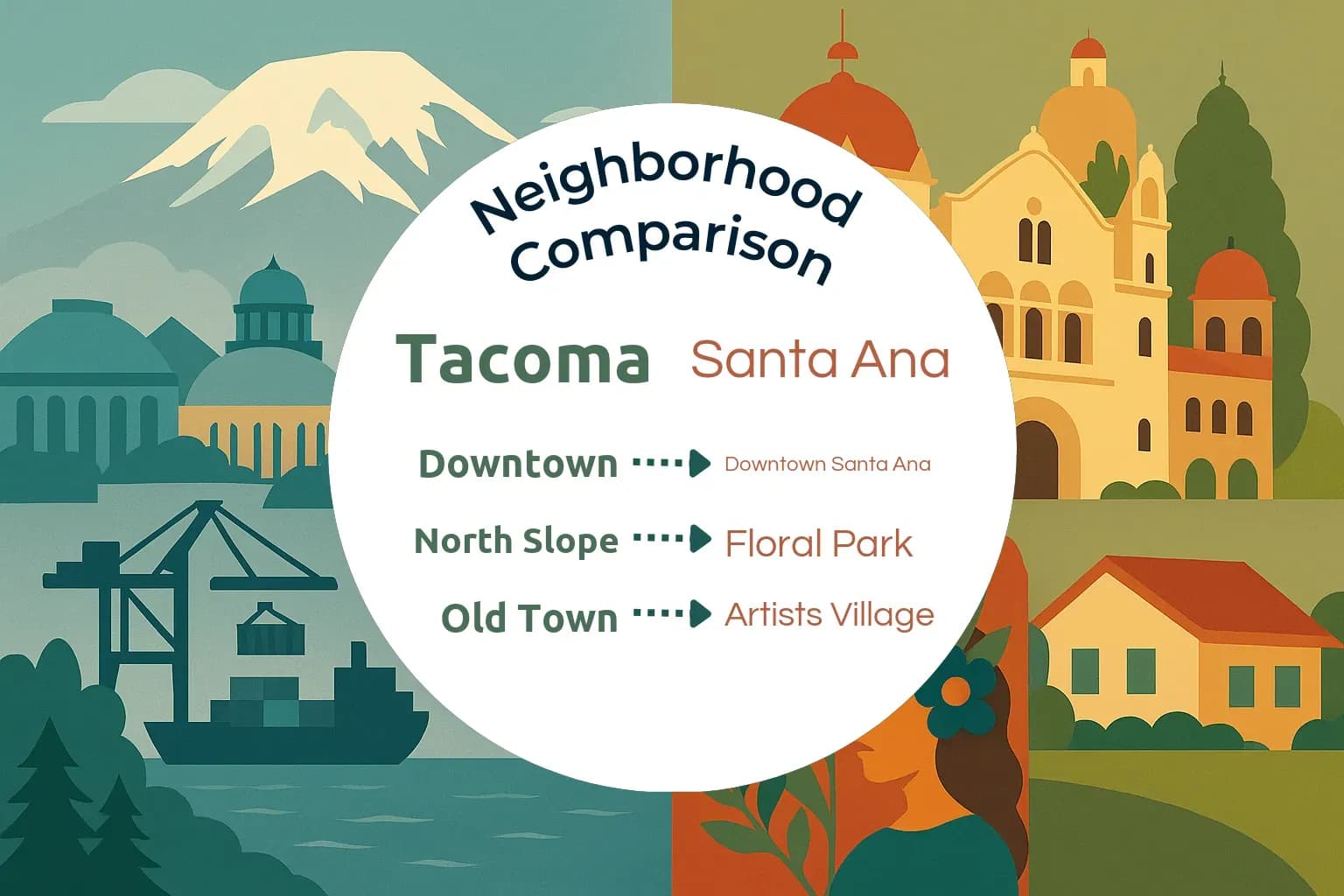 Tacoma vs Santa Ana Neighborhood Comparison