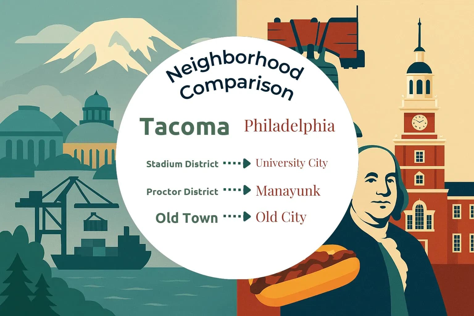 Tacoma vs Philadelphia Neighborhood Comparison