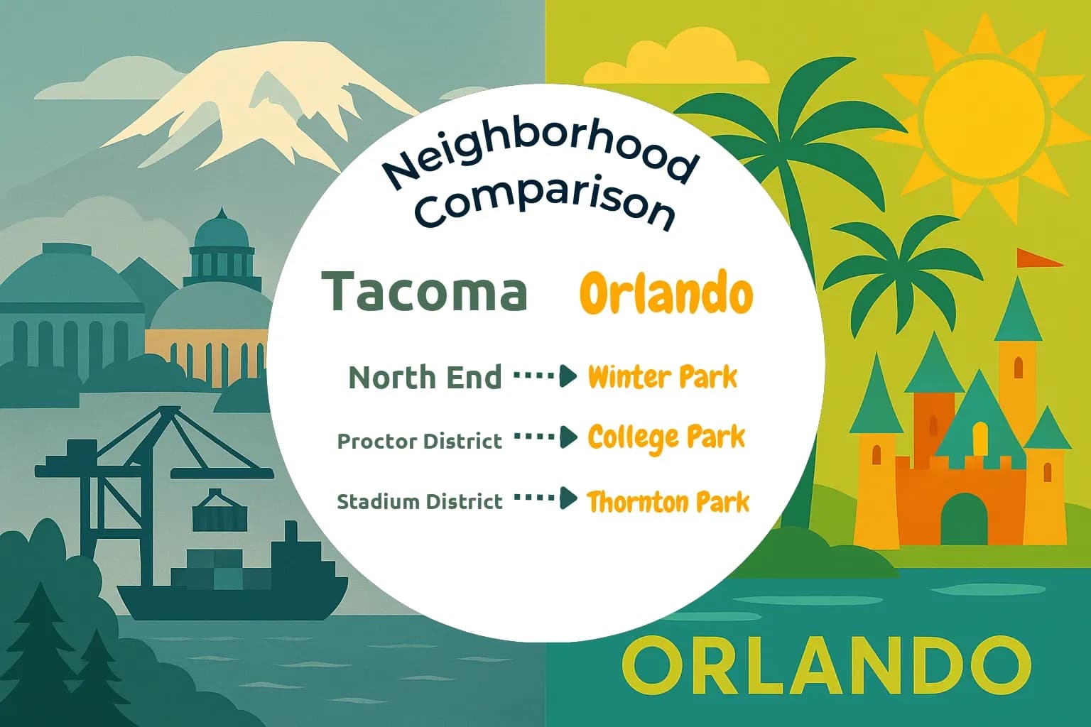 Tacoma vs Orlando Neighborhood Comparison