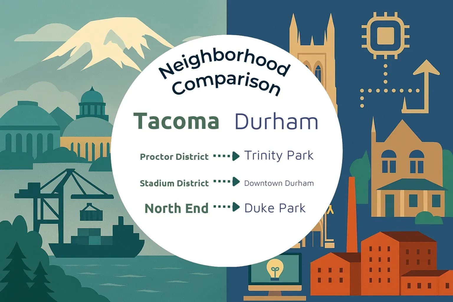 Tacoma vs Durham Neighborhood Comparison