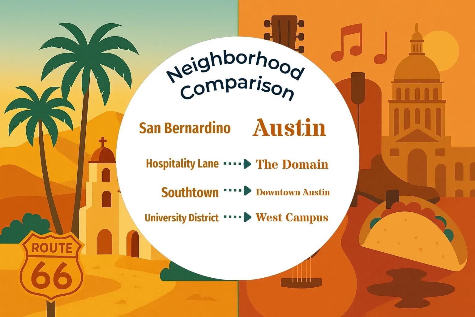 San Bernardino vs Austin Neighborhood Comparison