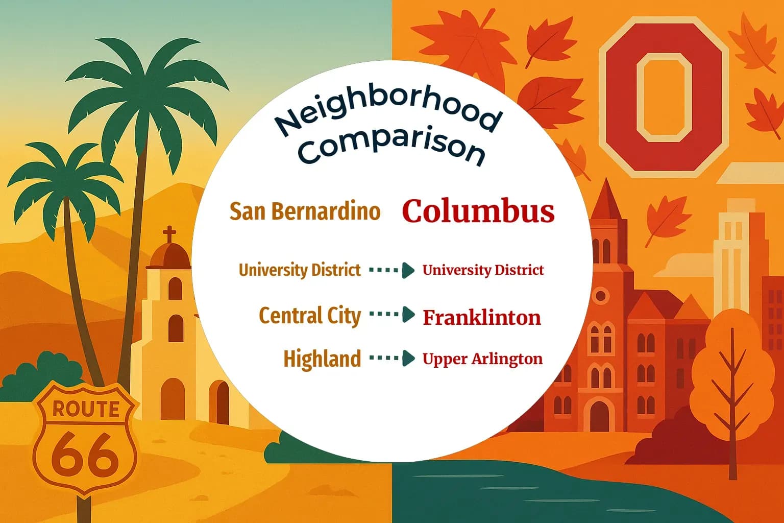 San Bernardino vs Columbus Neighborhood Comparison