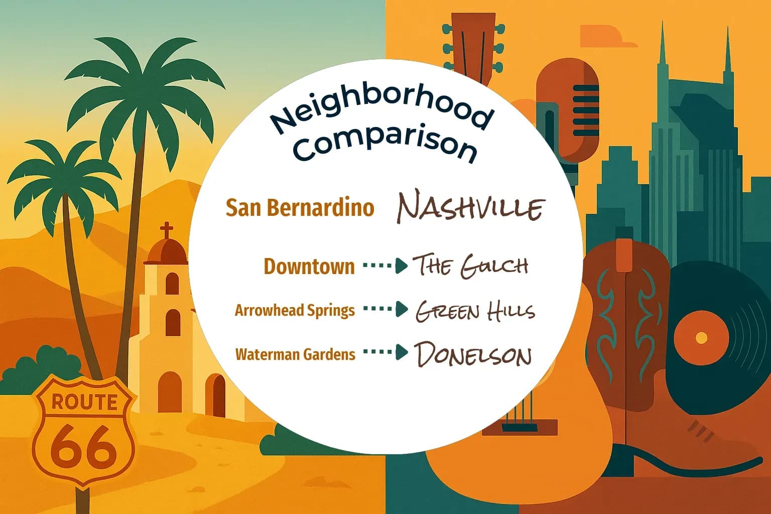 San Bernardino vs Nashville Neighborhood Comparison