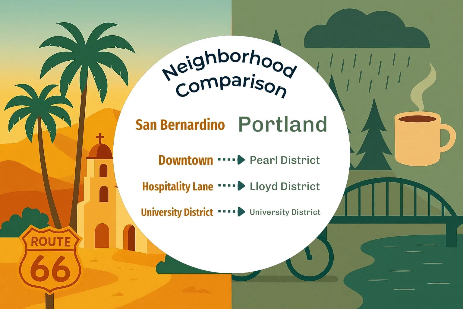 San Bernardino vs Portland Neighborhood Comparison