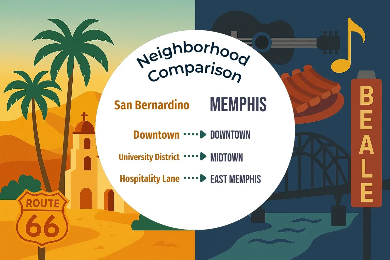 San Bernardino vs Memphis Neighborhood Comparison
