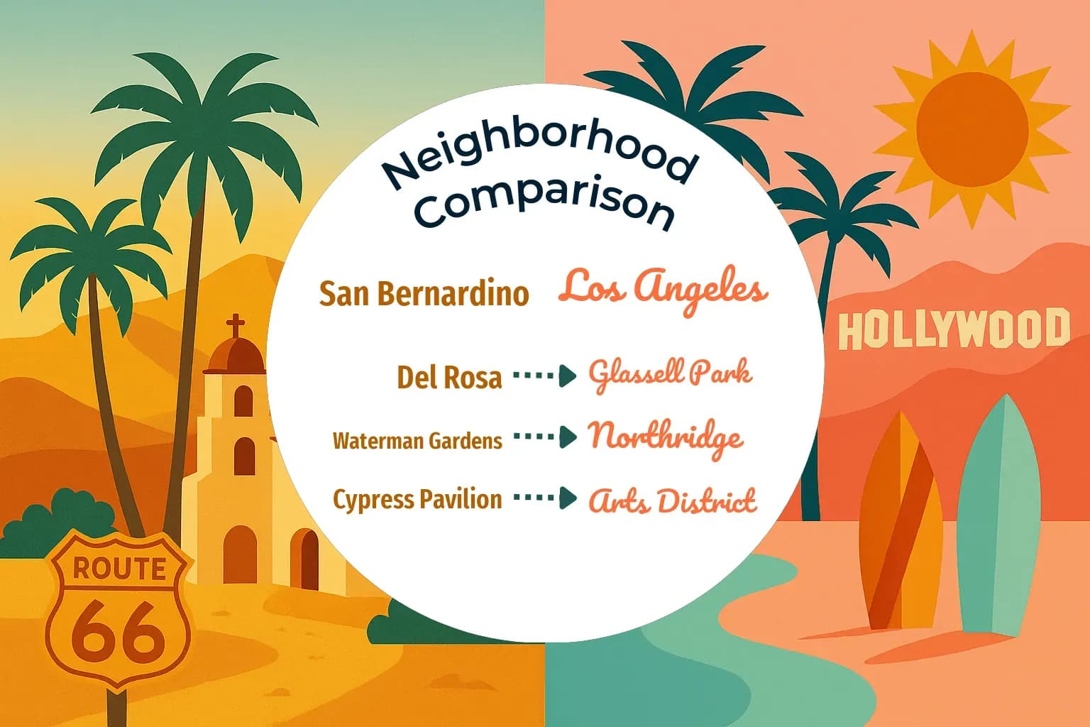San Bernardino vs Los Angeles Neighborhood Comparison