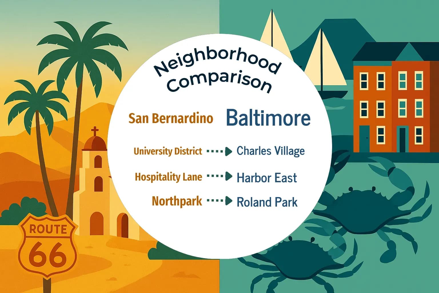 San Bernardino vs Baltimore Neighborhood Comparison