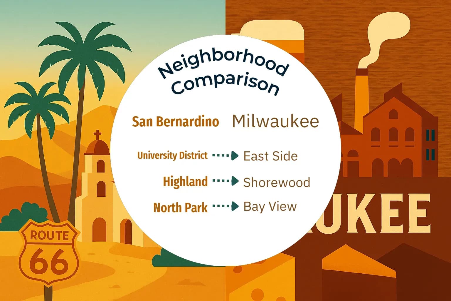 San Bernardino vs Milwaukee Neighborhood Comparison