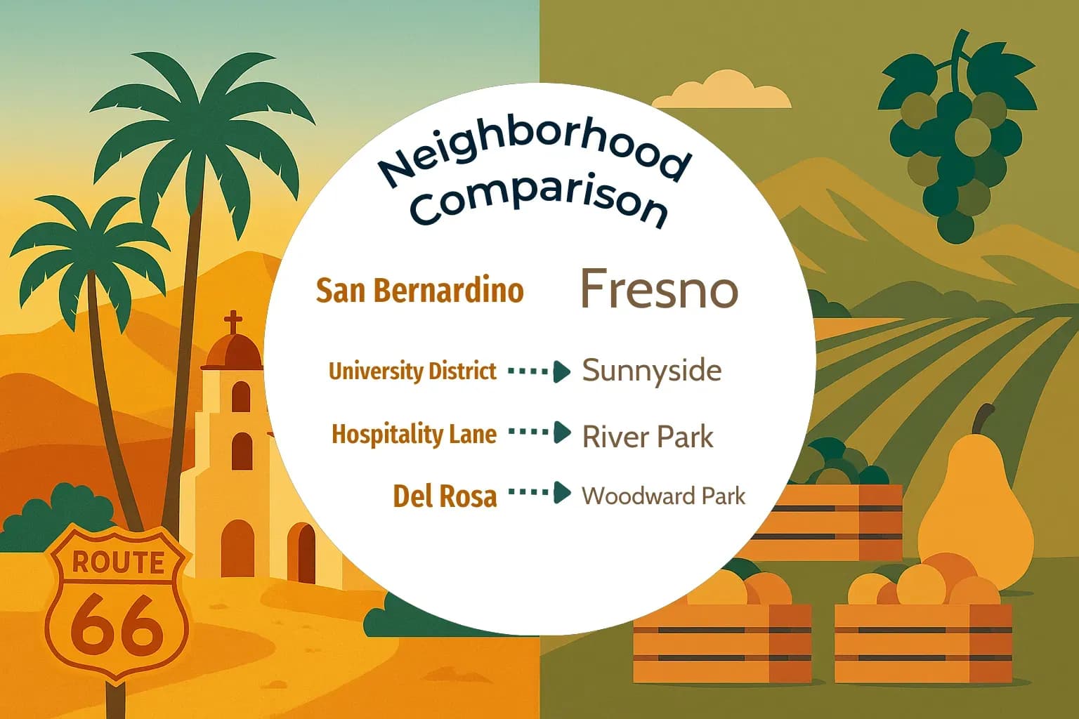 San Bernardino vs Fresno Neighborhood Comparison