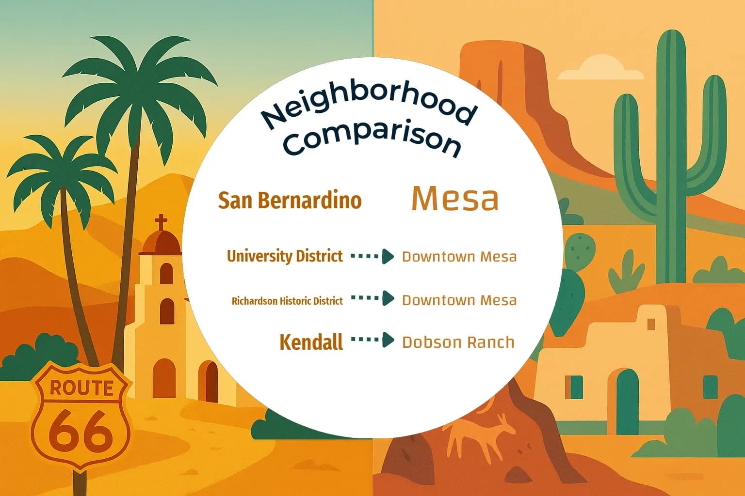 San Bernardino vs Mesa Neighborhood Comparison