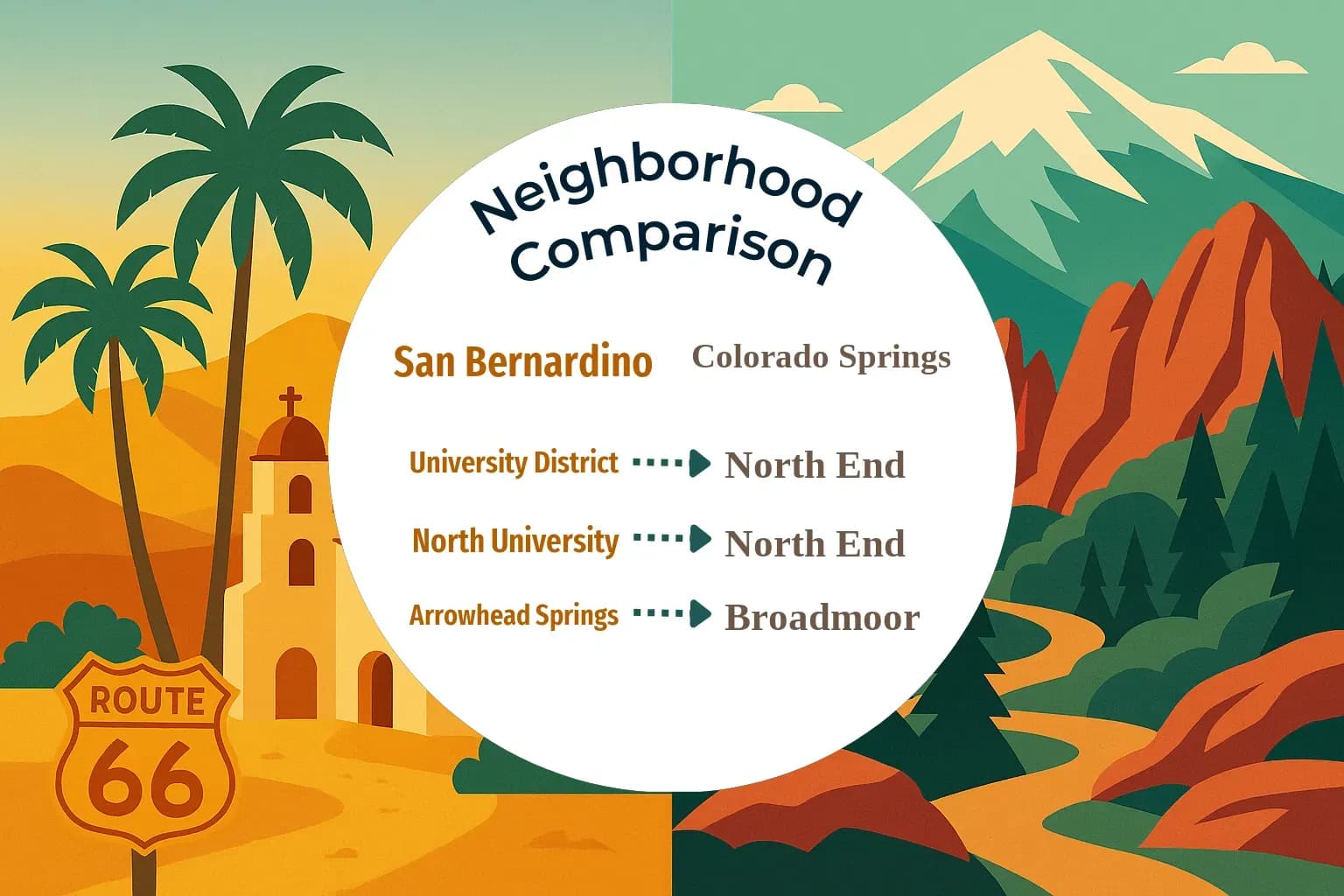San Bernardino vs Colorado Springs Neighborhood Comparison