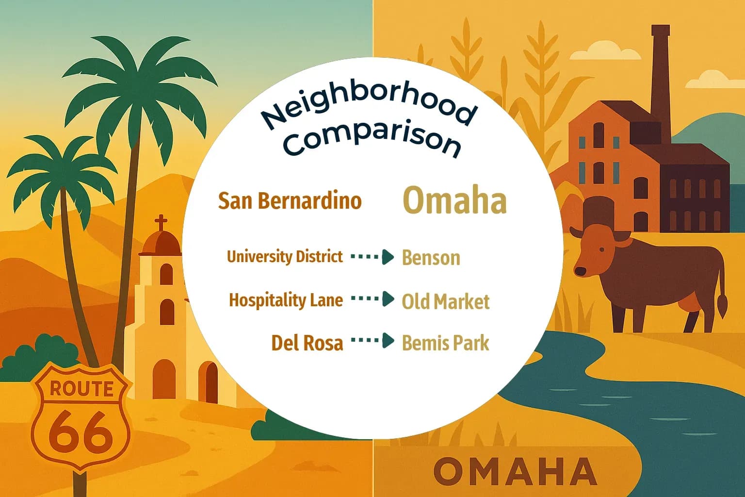 San Bernardino vs Omaha Neighborhood Comparison