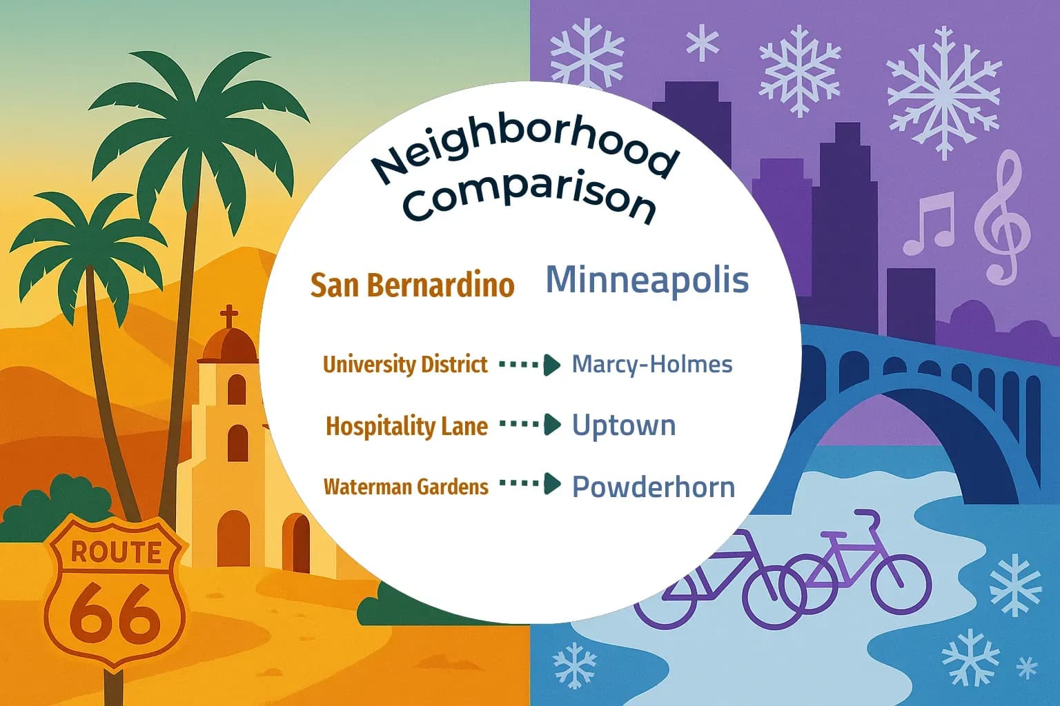 San Bernardino vs Minneapolis Neighborhood Comparison