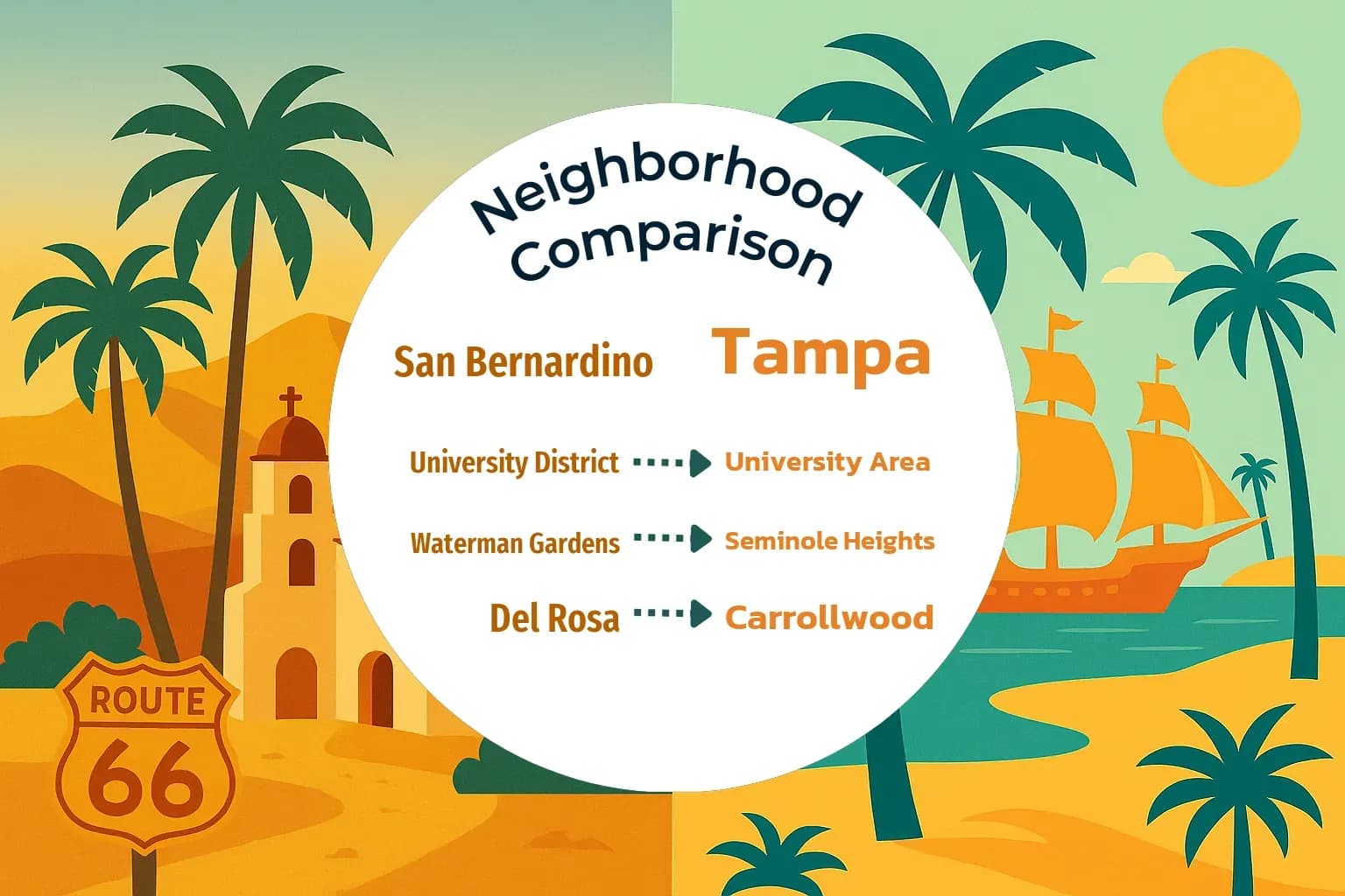 San Bernardino vs Tampa Neighborhood Comparison
