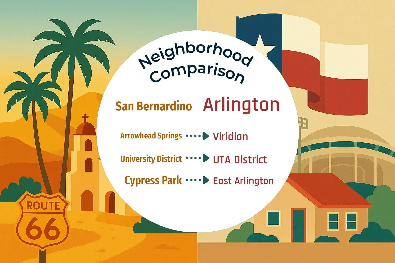 San Bernardino vs Arlington Neighborhood Comparison