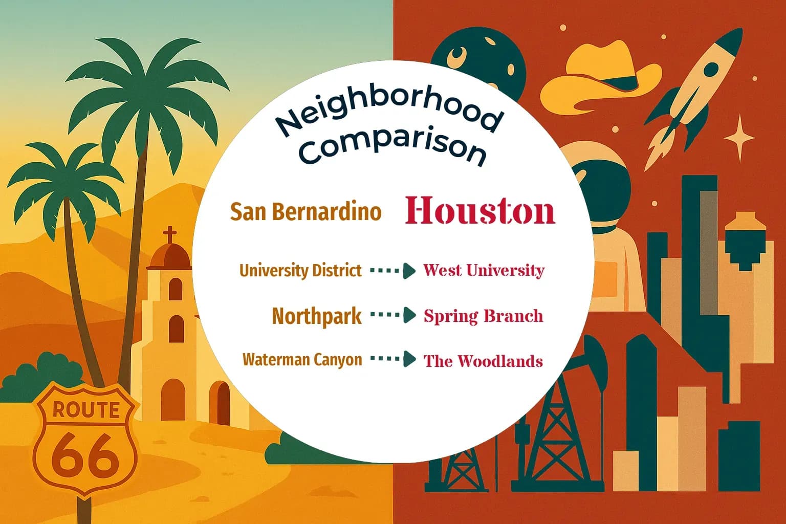 San Bernardino vs Houston Neighborhood Comparison